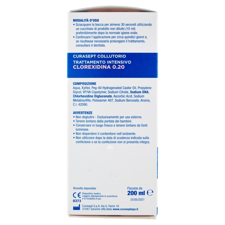 Curasept Collutorio Trattamento Intensivo Clorexidina 0.20 200 ml